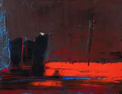 François Arnal, Le Grand Depart la Valetti, 1959, oil on canvas