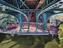 Unter der Herrstrasse by Katharina Schafer von Baibus, 1989, oil on canvas, offered Dec 2024
