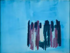 Marcelin Cardinal, Blue, watercolor and oil pastel