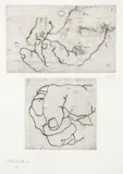 Eduardo Chillida, Bi-Esku II (K. 77001), 1977, drypoint etching, printed from two