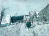 Bernard Gantner, Village en Hiver [Village in Winter]