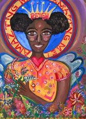 vanessa german, Reign - Amazing Me, 2014, tempera on paper