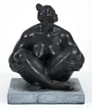 Mujer Sentada, 1997, cast by Salvador Jaramillo, bronze on bronze base, offered Dec 2024