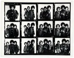 Gered Mankowitz, Jimi Hendrix Experience Contact Sheet, 1967, gelatin silver print from the negatives