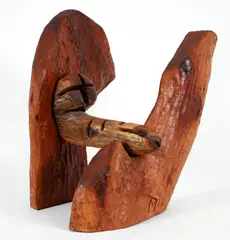 Thaddeus Mosley, (American/Western PA, b. 1926), Counterforms, 3 element, carved wood sculpture (two cherry and one walnut element)