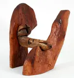 Thaddeus Mosley, (American/Western PA, b. 1926), Counterforms, 3 element, carved wood sculpture (two cherry and one walnut element)