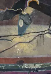 Arthur Okamura, Phrases for a Crescent Moon, 1959, oil on canvas