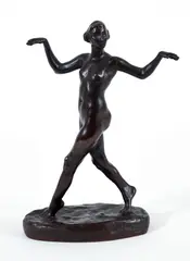 Dancing Female Nude, 1910, cast by Charles Cary Rumsey, bronze sculpture with brown patina, offered Dec 2024