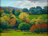 James Salem, (American/Johnstown, born 1948), Autumn Pastures, oil on canvas