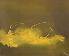 Untitled Abstract by Venancio Shinki, oil on canvas, offered Dec 2024