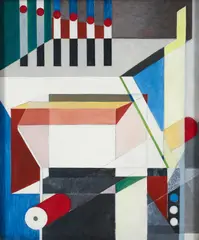 Spacial Elements by Charles Eugene Spry, 1942, oil on canvas, offered Dec 2024