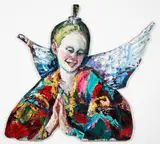 Nancy Whorf, Angel, oil on plywood panel