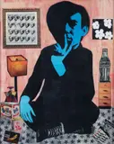 Jeff and Mark Zets, Blue Andy Warhol (Brillo Box, Velvet Underground Banana, Marilyn, Flowers, etc), mixed media collage