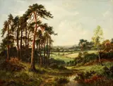 Benjamin Williams Leader, Wooded Landscape, oil on canvas