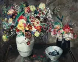 Autumn Flowers by Helen Alton Sawyer, oil on canvas, offered Dec 2024