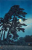 Kawase Hasui, Moon at Magome [Magome no tsuki] from the series Twenty Views of Tokyo