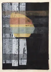 Setting Moon, 1959, color by Hideo Hagiwara, woodcut, offered Oct 2024