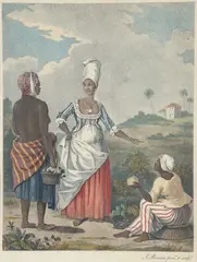 The Barbadoes Mulatto Girl, 1810, stipple by Agostino Brunias, engraving with hand coloring, offered Oct 2024