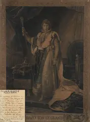 Napoleon Le Grand by Auguste Gaspard Louis Desnoyers, c.1805, engraving on paper, offered Oct 2024