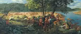 Robert Griffing, Fort Pitt Under Siege, photomechanical, lithograph