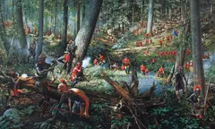 One Mile To Bushy Run Station, 1997, offset by Robert Griffing, lithograph, offered Oct 2024