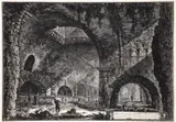 Altra veduta interna della villa di Mecenate in Tivoli [Interior of Villa in Tivoli] by Giovanni Battista Piranesi, etching on laid paper, impression, offered Oct 2024