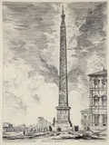 Obelisco Egizio [Egyptian Obelisk erected by Pope Sixtus V] by Giovanni Battista Piranesi, etching on laid paper, , impression, offered Oct 2024