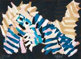 Night Cat by Karel Appel, lithograph printed in colors, offered Oct 2024