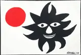 Alexander Calder, Lune Rouge et Soleil Noir, 1968, lithograph printed in colors