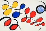 Alexander Calder, Primary Colors Abstract, double page, 1971, lithograph on paper, published by Derriere le Miroir (DLM)