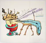 Royal Insect / Metamorphosis, 1974, color by Salvador Dalí, lithograph on 4, offered Oct 2024