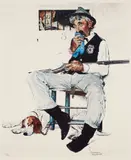 after Norman Rockwell, Sheriff and Prisoner, mid 20th century edition, offset color, lithograph, after the Saturday Evening Post Cover, November 4, 1939