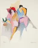 Itzchak Isaac Tarkay, Plate III from Les Parisiens series, color