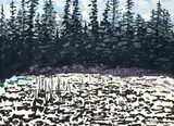 Jack Marlowe Wise, Canadian Landscape, 1995, color woodblock or