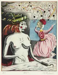 Nick Bubash, Envy - from The Seven Deadly Sins portfolio, 2001, color, etching