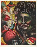Nick Bubash, Gluttony - from The Seven Deadly Sins portfolio, 2001, color, etching, initialed