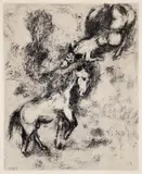 Marc Chagall, The Horse and the Donkey, from Fontaine's Fables suite (Sorlier 163), 1952, etching