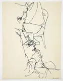 Richard Diebenkorn, Oboe Player, dated 1955 but likely made in