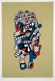 Jean Dubuffet, Celebrator IV (from Presences Fugaces, (Fugitive Presences portfolio)), 1973, serigraph printed in colors