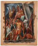 Frank Dininno, Descent From the Cross, 1940, tempera on paperboard
