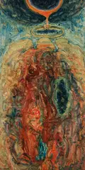 Abstract - 11 by Ambadas Khobragade, 1969, oil on canvas, offered Sep 2024