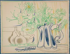 Françoise Gilot, Les Marguerites, lithograph printed in colors