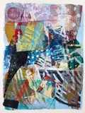 Sam Gilliam, Ichi, 1994, monoprint with, screenprint, collage, acrylic, stitching and embossing in colors on handmade paper