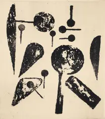 Dritte by Warja Lavater, 1955, etching and aquatint on heavy wove paper, offered Sep 2024