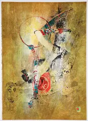 Lê Bá Đảng, Circus, undated, color, lithograph on wove paper