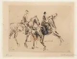 Max Liebermann, Rider and Rider, 1911, etching on laid paper