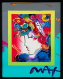 Peter Max, Blushing Beauty on Blends, from the Iconic Suite, 2006, mixed media with handpainted acrylic over color lithography