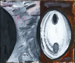 John L. Moore, Untitled Abstract, undated, oil and mixed media on paper