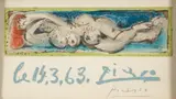 Pablo Picasso, Femme nue couchee, 1963, color, lithograph on paper
