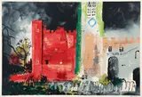 John Piper, Buckden in a Storm, 1977 (Levinson 281), serigraph printed in colors